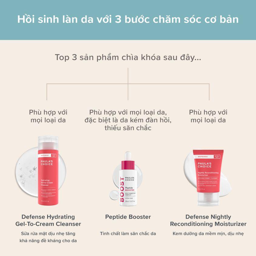 Sữa Rửa Mặt Bảo Vệ, Tăng Đề Kháng Mọi Loại Da Paula's Choice Defense Hydrating Gel To Cream Cleanser 198ml