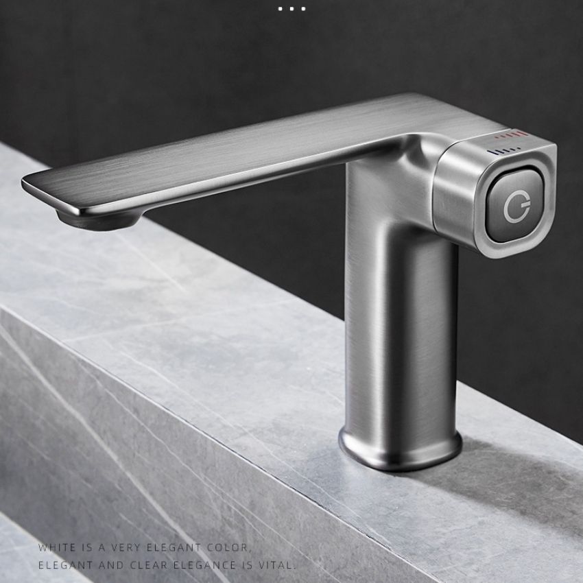 Vòi lavabo GRÜNDER ổn định nhiệt độ màu ghi xám trang nhã cao cấp