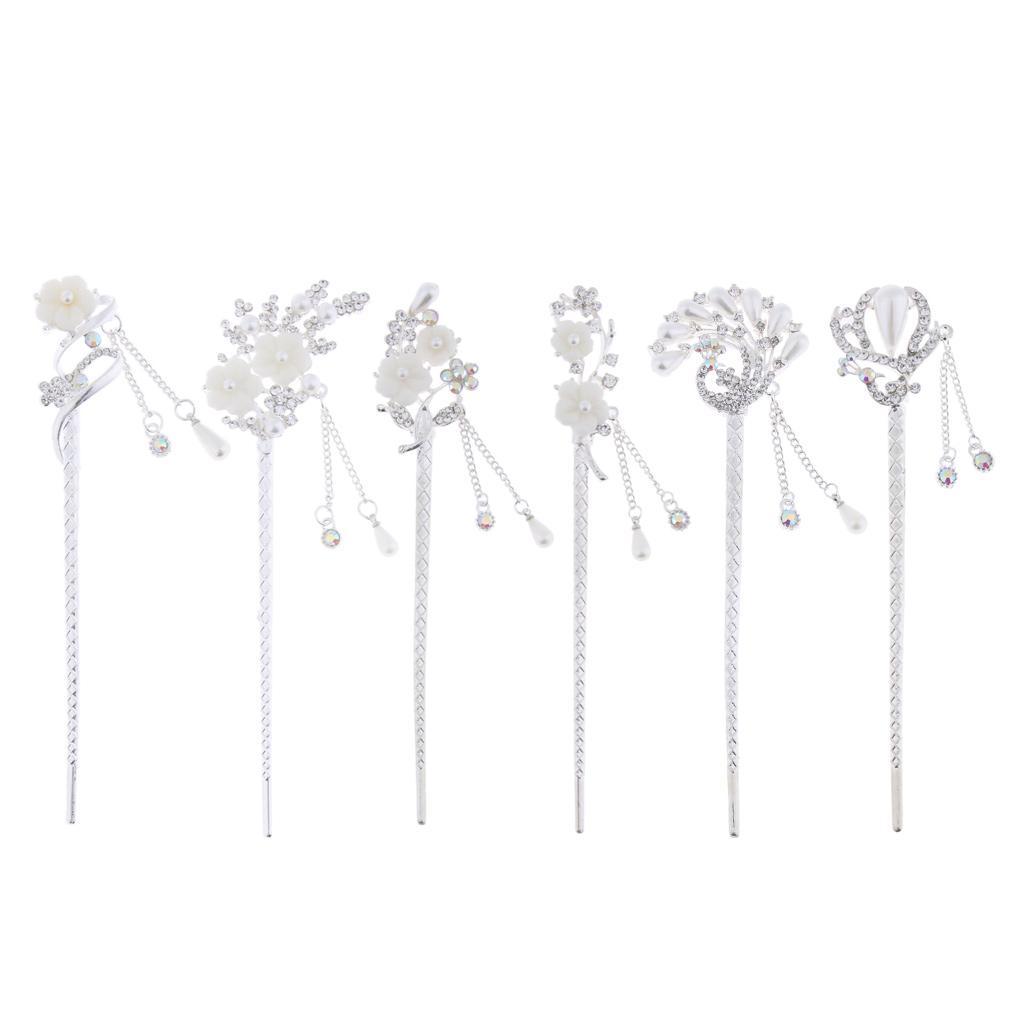 Chinese Hair Stick Chopstick Dangle Hairpin  Pin Tassel Pendant Decor 1