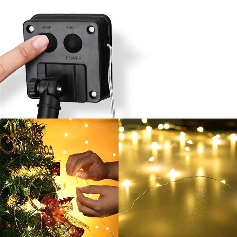 Dây Đèn Led 50 Bóng Dài 5m Sử Dụng Năng Lượng Mặt Trời