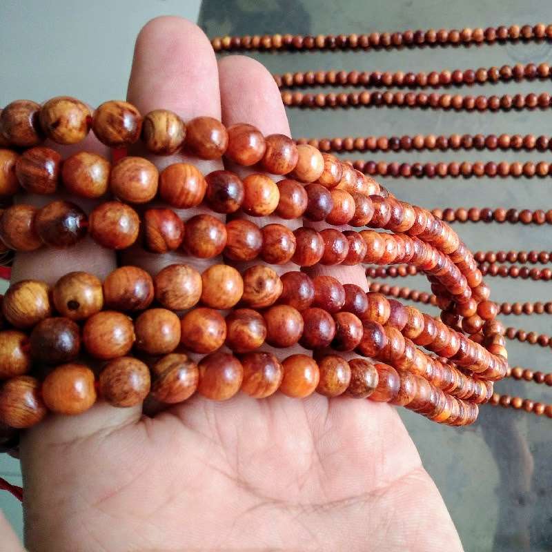 Vòng Tay Phong Thủy Gỗ Huyết Long 108 Hạt Thấu Quang , Trừ Tà, Chiêu Tài Lộc, May Mắn, Bình An, Sức Khỏe