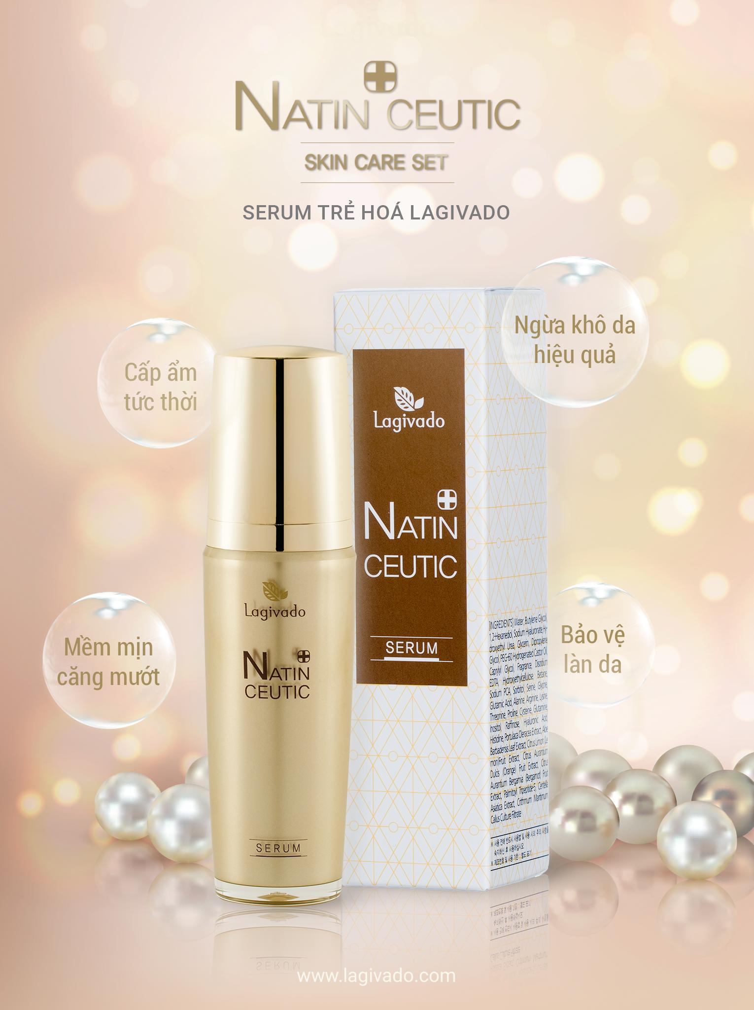 Tinh chất serum dưỡng trẻ hoá da HÀN QUỐC LAGIVADO NATIN CEUTIC SERUM 50ml