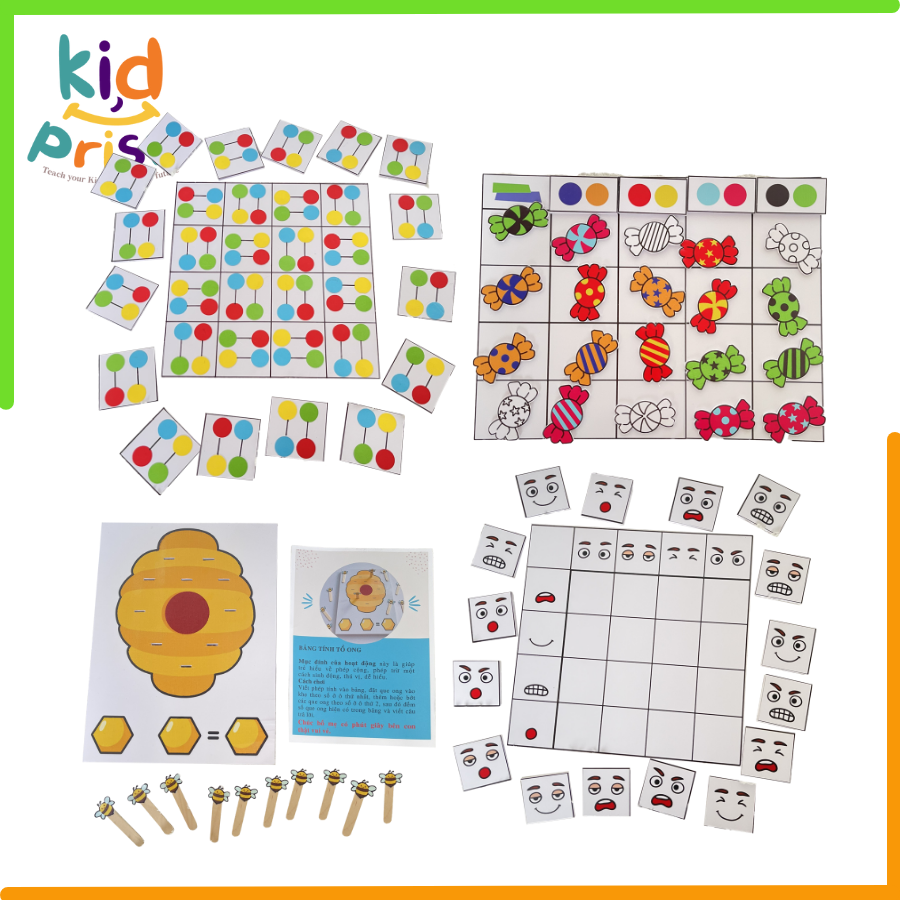 Bộ đồ chơi thông mình, rèn luyện tư duy logic cho bé phát triển trí tuệ - KID PRISM