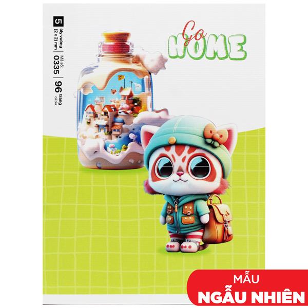 Tập Học Sinh Class Go Home - 5 Ô Ly Vuông - 96 Trang 80gsm - Hồng Hà 0335 (Mẫu Bìa Giao Ngẫu Nhiên)