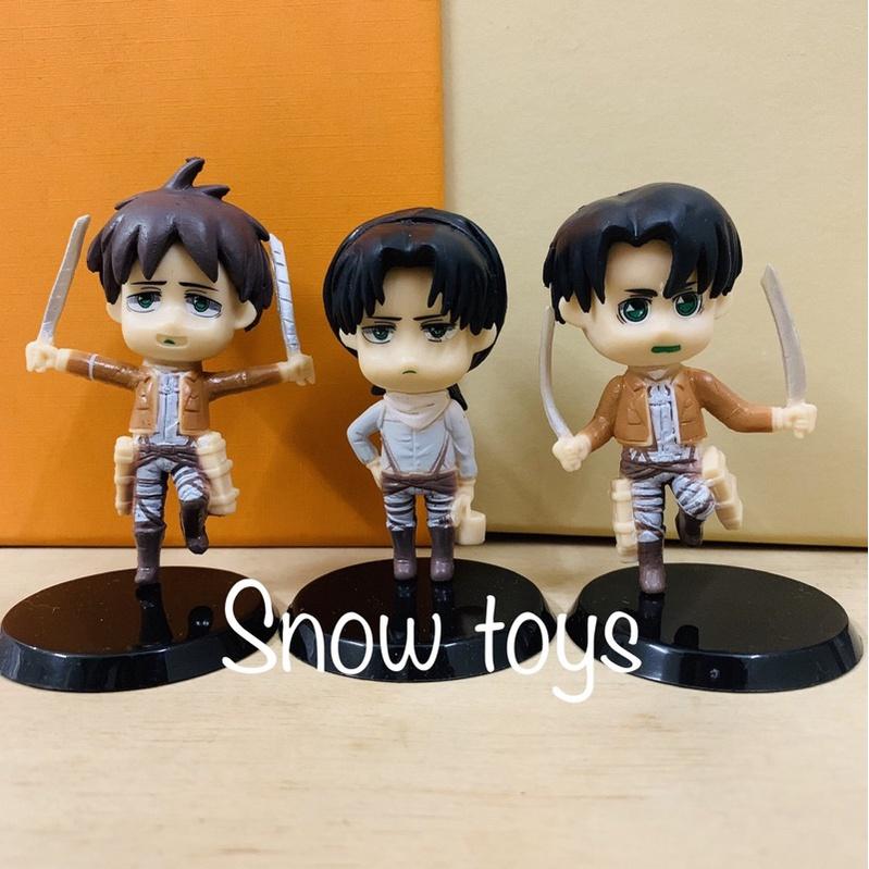 Mô hình Attack On Titan - AOT - Đại chiến Titan - 6 nhân vật Eren Mikasa Armin Hange Sasha Levi tự chọn - Cao ~8cm