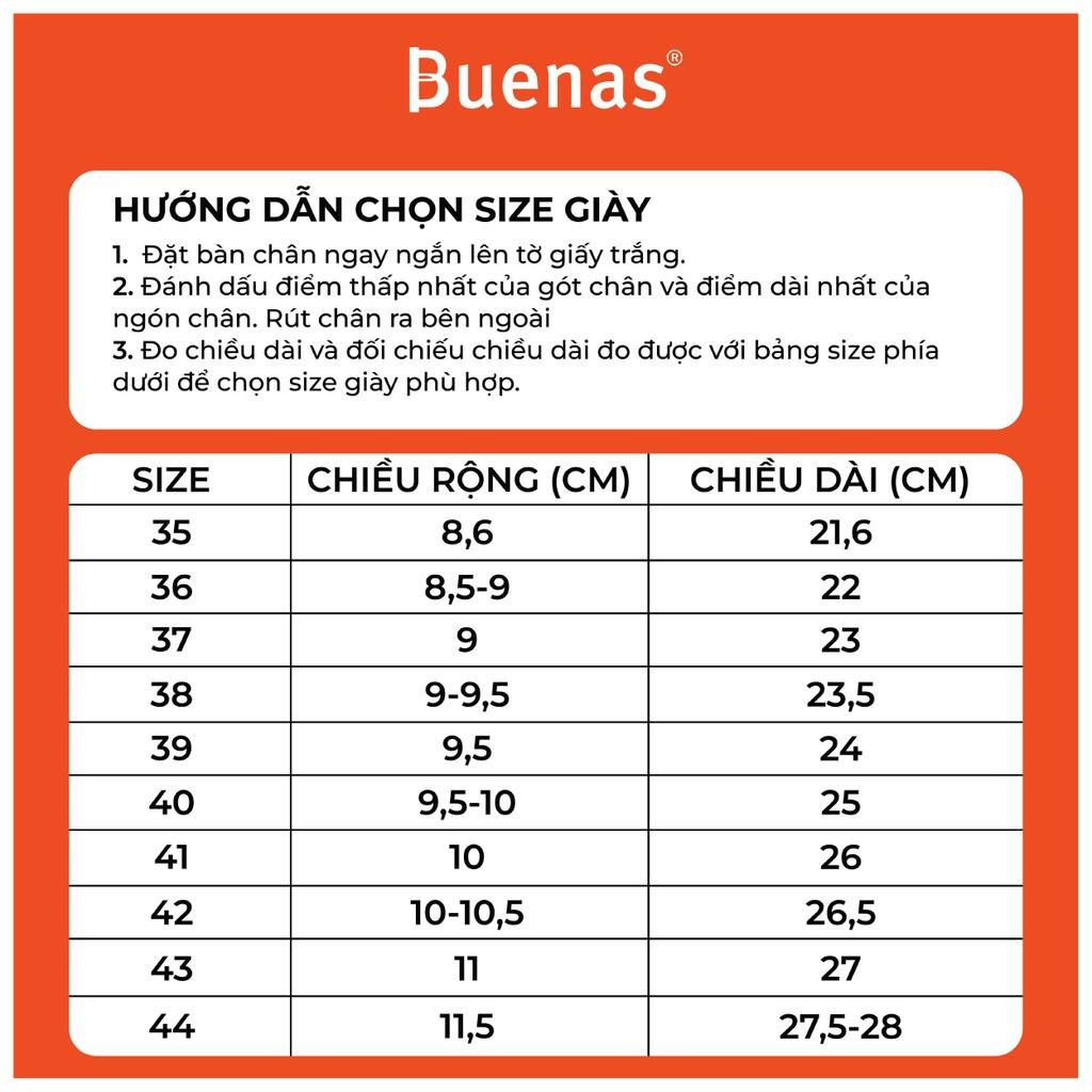 Giày sandal nam nữ unisex đi học quai ngang Buenas Sport SD6879 xanh lá cây đế cao 3 phân