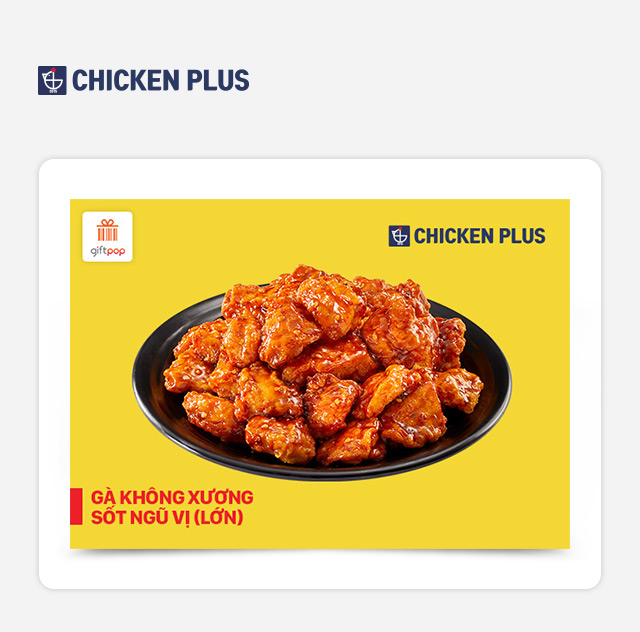 Chicken Plus - Gà Không Xương Sốt Ngũ Vị Lớn