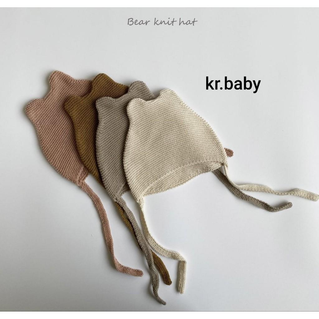 MŨ GẤU LEN BUỘC DÂY MADE IN KOREA