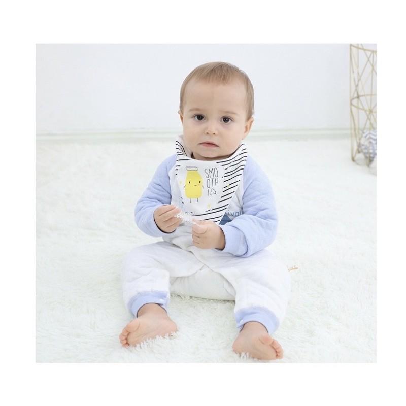 Set 5 khăn yếm tam giác cao cấp 100% cotton họa tiết đáng yêu cho bé