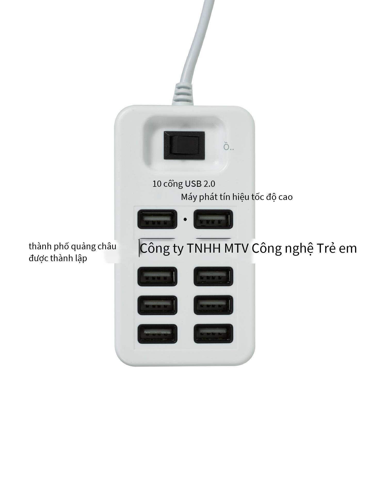 Ưu đãi đặc biệt bán trực tiếp Hub USB2.0HUB 10 cổng Bộ chia USB2.0 10 cổng có công tắc dài 1 mét
