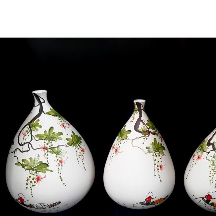 HOME DECOR- BỘ BÌNH TRANG TRÍ, CÂY LỘC VỪNG, SẢN PHẨM VẼ TAY THỦ CÔNG -SẢN XUẤT TẠI LÀNG NGHỀ TRUYỀN THỐNG BÁT TRÀNG