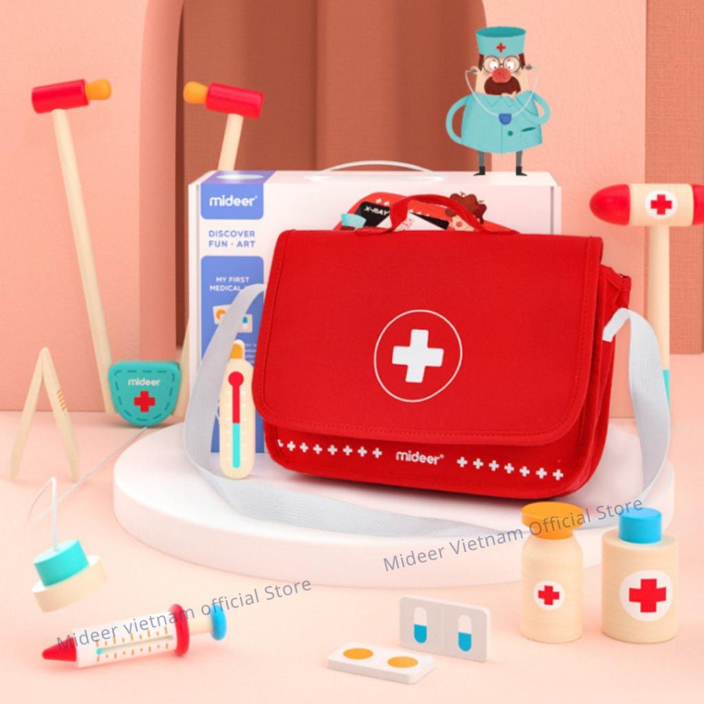 Bộ Dụng Cụ Y Tế Bằng Gỗ My First Medical Kit Mideer chho bé từ 3 tuổi