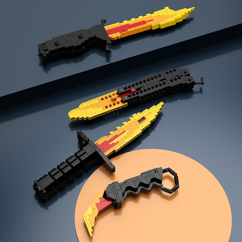 Đồ Chơi Lắp Ráp Mô Hình Dao Cận Chiến Classic Series Knife Flame Với 176+ Chi Tiết