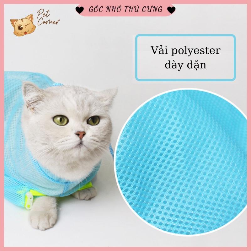 Túi lưới đa năng cho chó mèo - Túi tắm cho mèo, hỗ trợ cắt móng