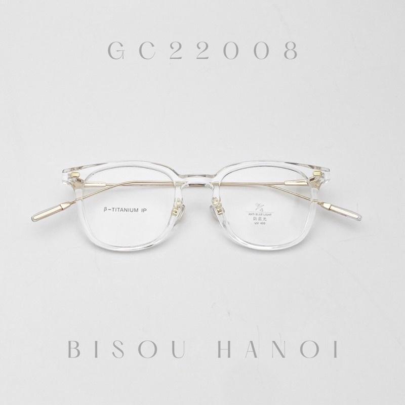 Kính cận thời trang nam nữ anti blue hàn quốc GC22008 bisou hanoi