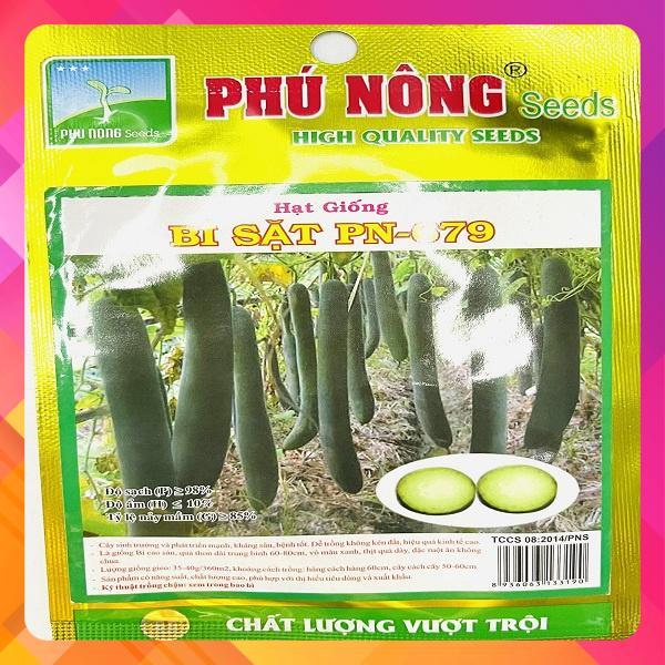 Hạt giống bí sặt PN 679 (hạt bí cao sản, quả thon dài trung bình 60-80cm, vỏ màu xanh, thịt quả dày, đặc ruột ăn không chua)