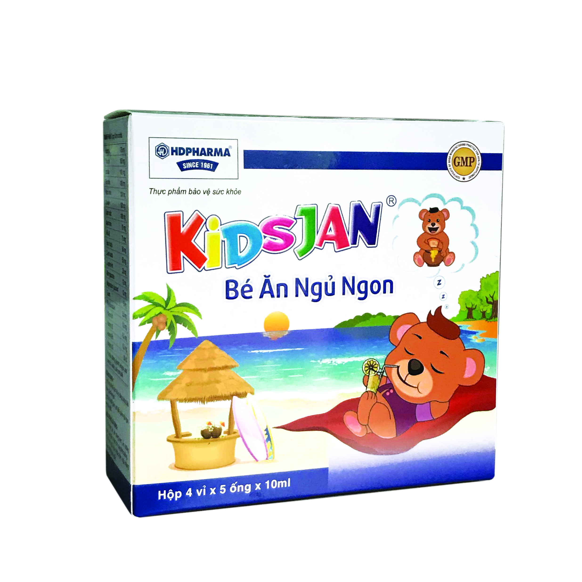 Thực phẩm bảo vệ sức khỏe KIDSJAN Bé ăn ngủ ngon - HDPHARMA - Hỗ trợ bồi bổ sức khỏe, tăng cường tiêu hóa