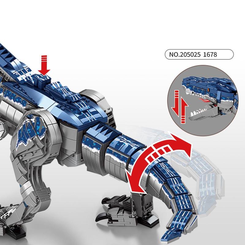 Đồ chơi Lắp ráp Khủng Long ăn thịt Indominus Rex, Sembo Block 205025 Xếp hình thông minh, Mô hình Khủng long