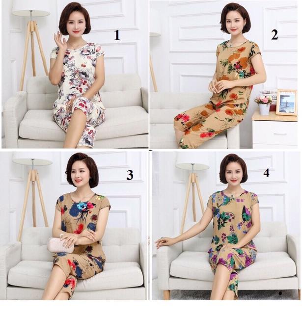 Bộ mặc nhà trung niên cho mẹ loại 1