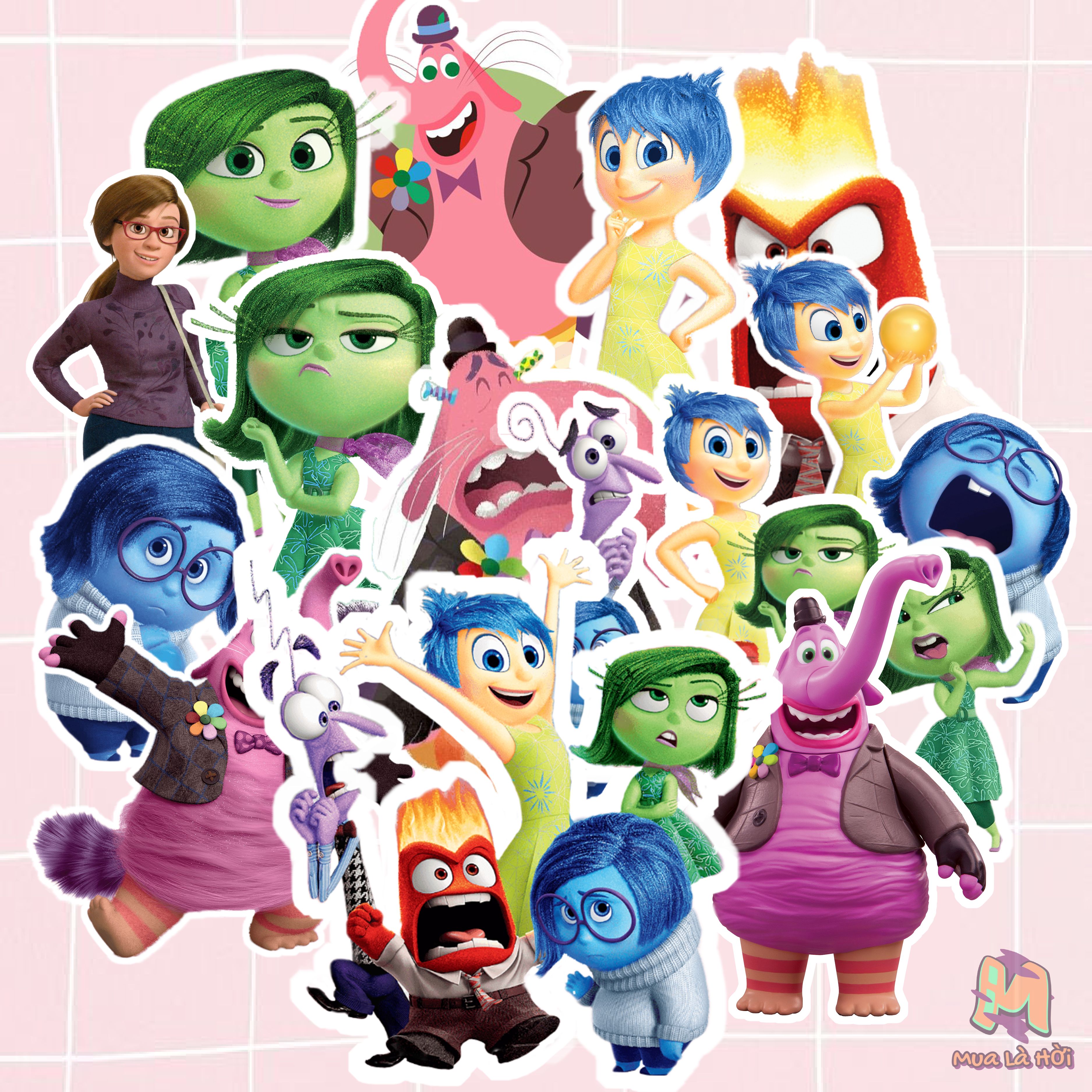 Miếng dán Stickers chủ đề Những mảnh ghép cảm xúc (Inside Out)