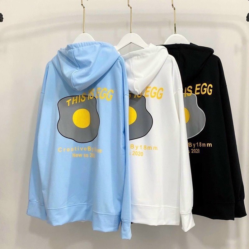 Áo Khoác Nỉ Unisex Hình Trứng Rán