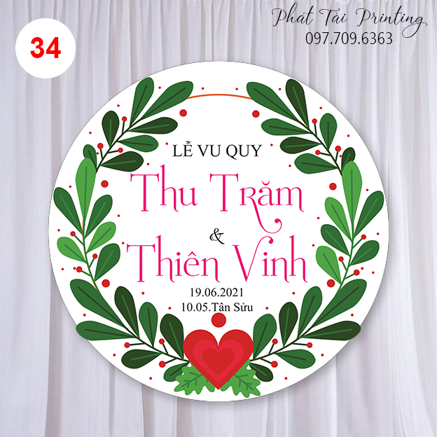 Bảng Backdrop trang trí đám cưới MS 34