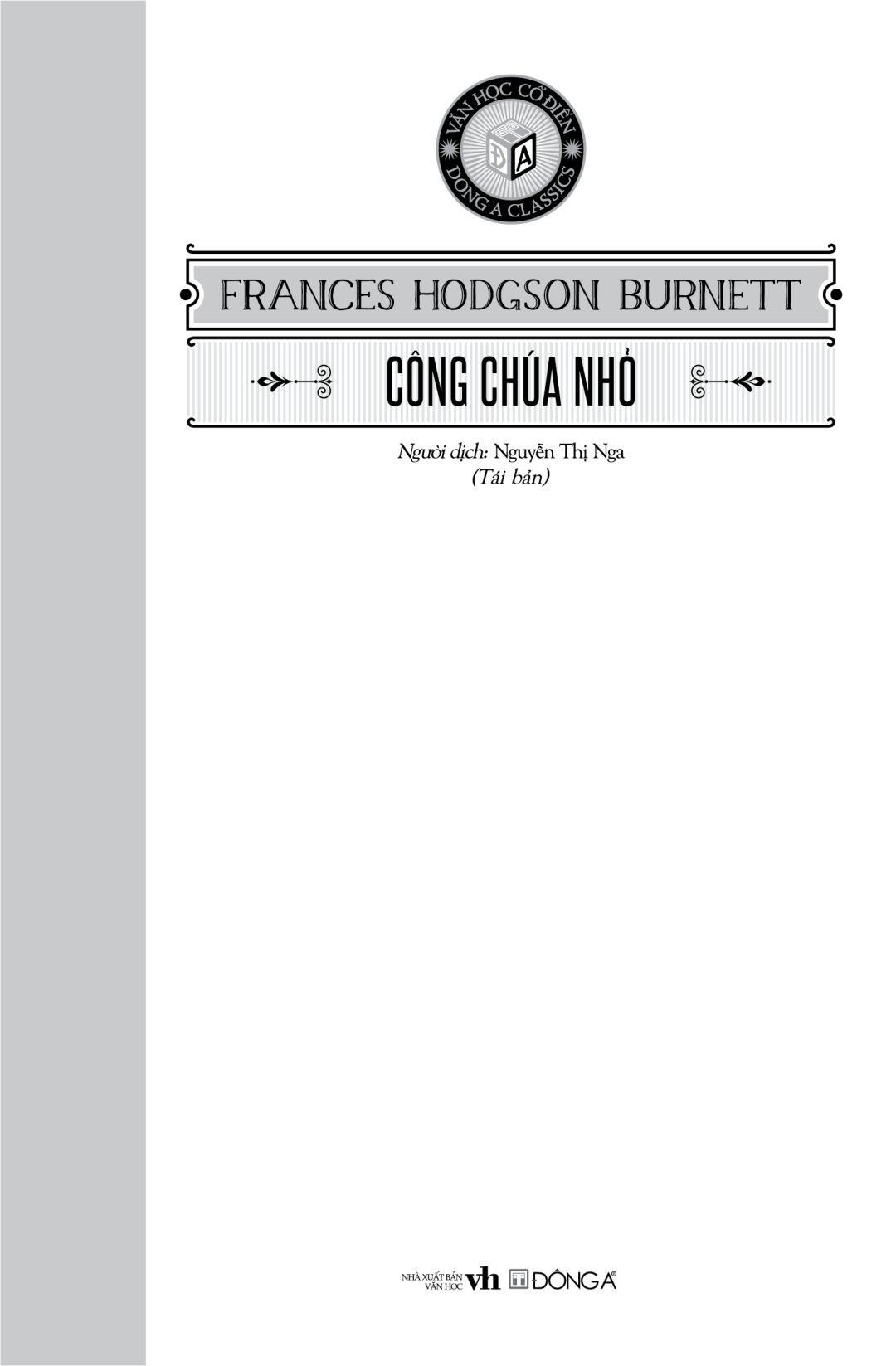 Văn Học Cổ Điển - Công Chúa Nhỏ (Tái Bản 2023)