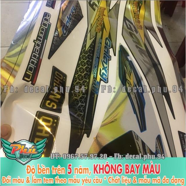 Tem rời Galaxy Vàng đen