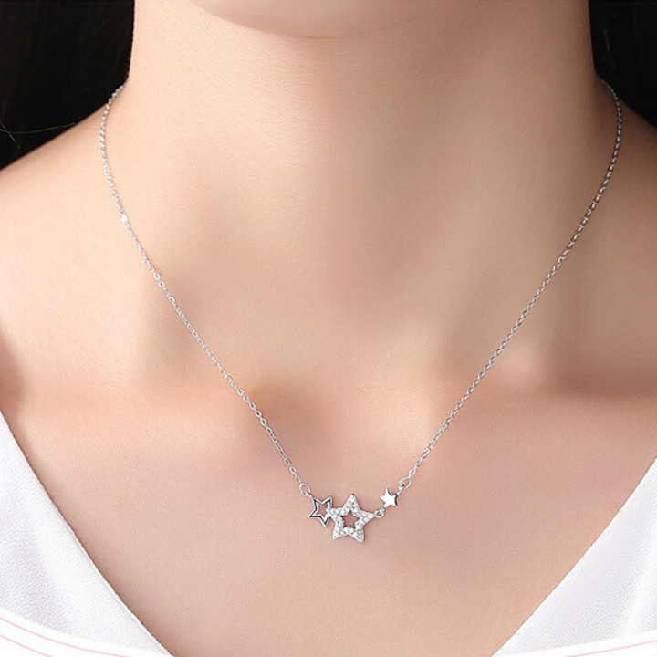 Dây chuyền bạc xinh Ngôi sao may mắn