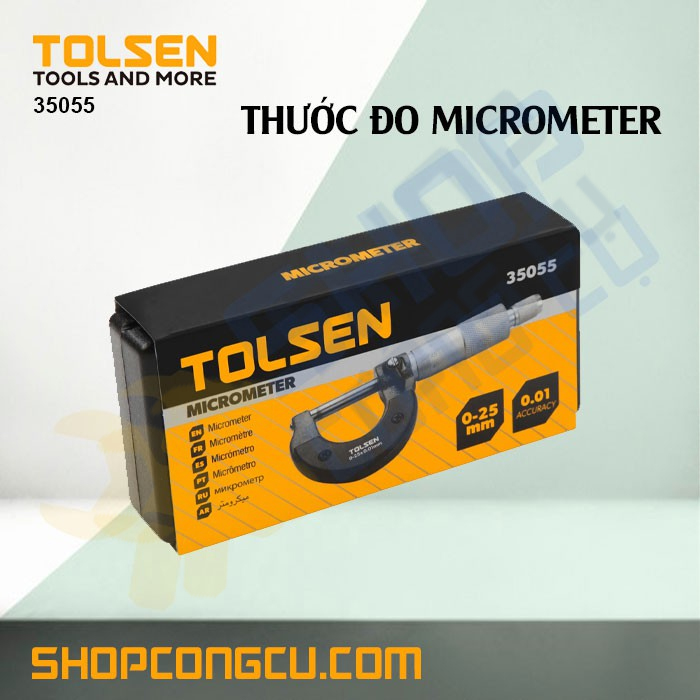 Thước micrometer 25mm Tolsen 35055