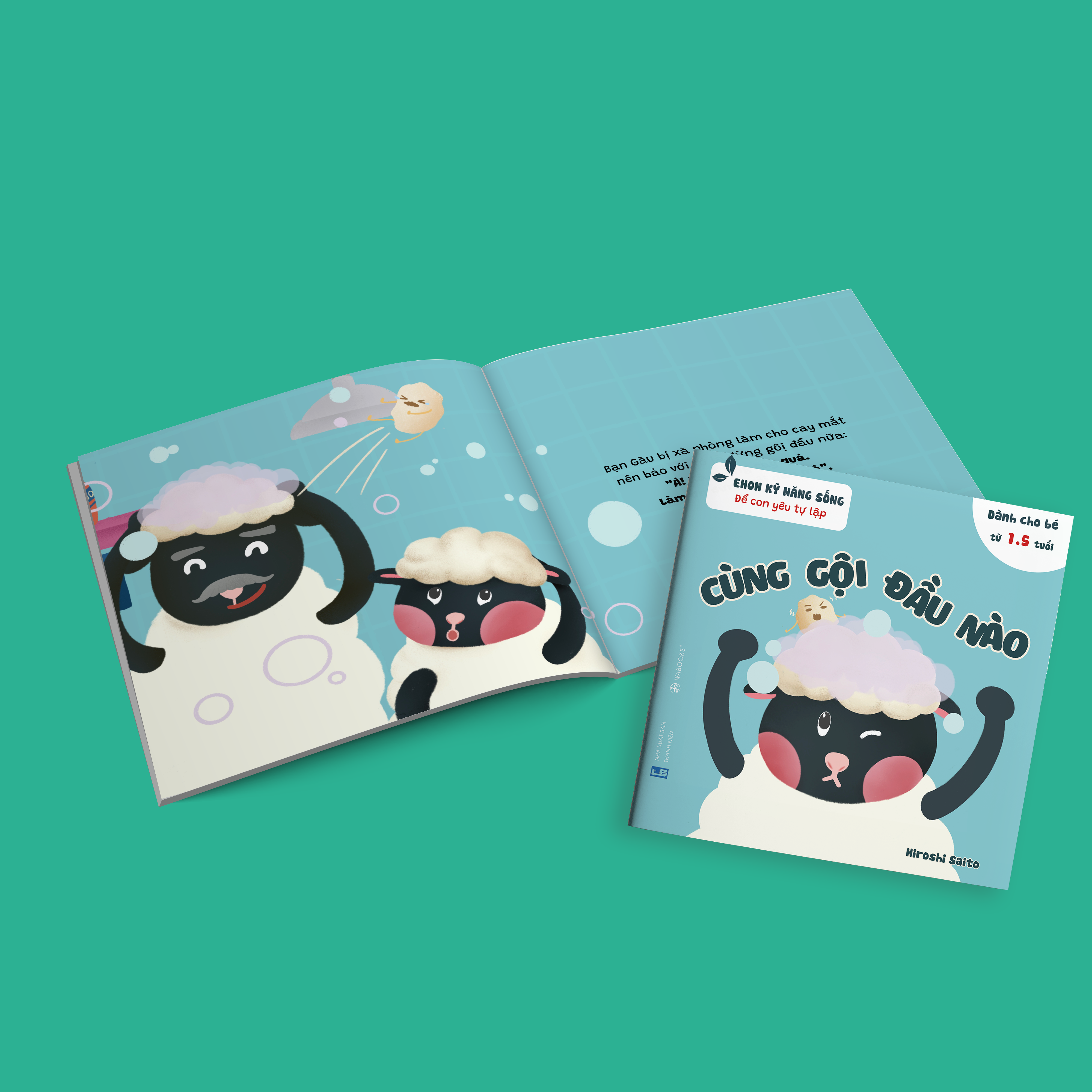 Sách Ehon Kỹ Năng Sống Để Con Yêu Tự Lập - Cùng Gội Đầu Nào