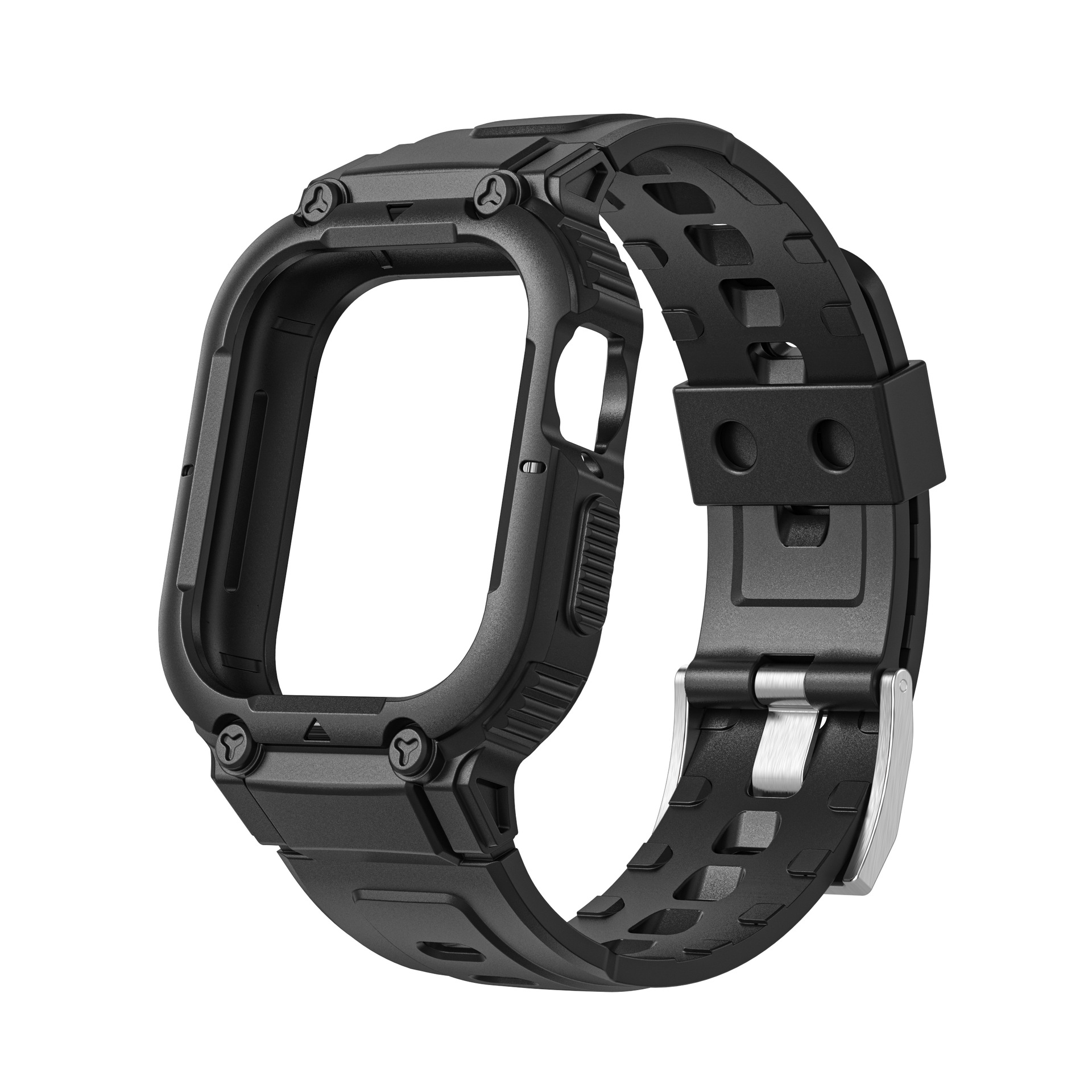 Ốp Case tích hợp dây đeo Simple bảo vệ cho Apple Watch Series 4/5/6/SE/7/8/9/SE2 Size 40mm/41mm/44mm/45mm