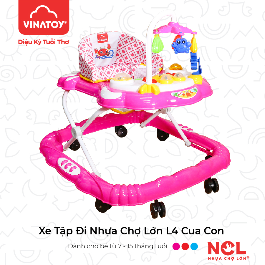 Xe Tập Đi Nhựa Chợ Lớn L4 Con Cua Dành Cho Bé Từ 6 -12 Tháng - M1839-XTĐ