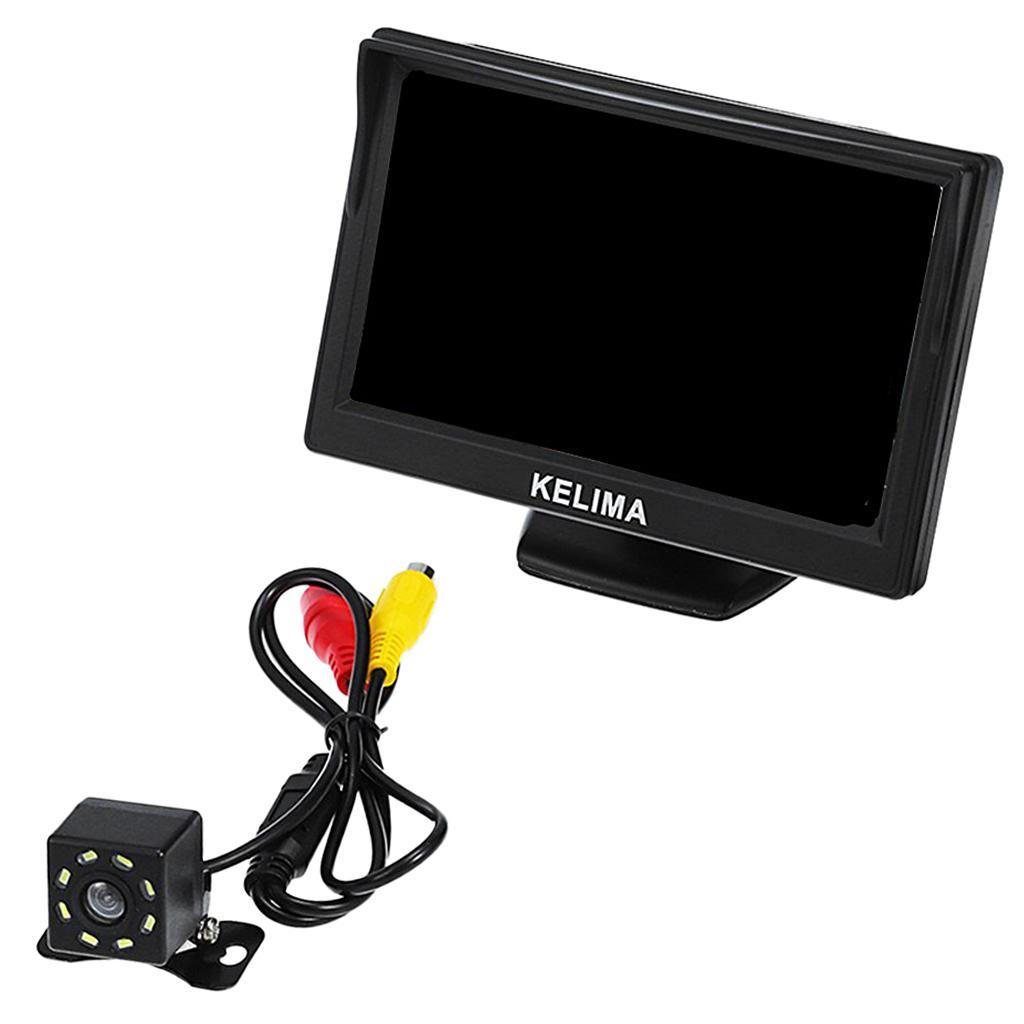 5" LCD Screen Monitor Display+Car Rear View Camera with Drill