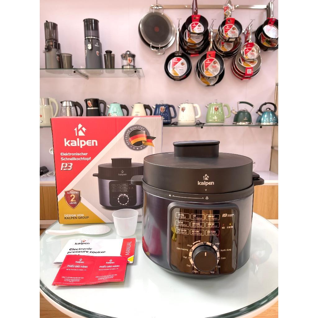 Nồi Áp Suất Điện-Nồi Cơm Điện-Nồi Đa Năng Cao Cấp Model P3 4L-800W Hàng Chính Hãng KALPEN-GIA DỤNG ĐỨC Bảo Hành 2 Năm