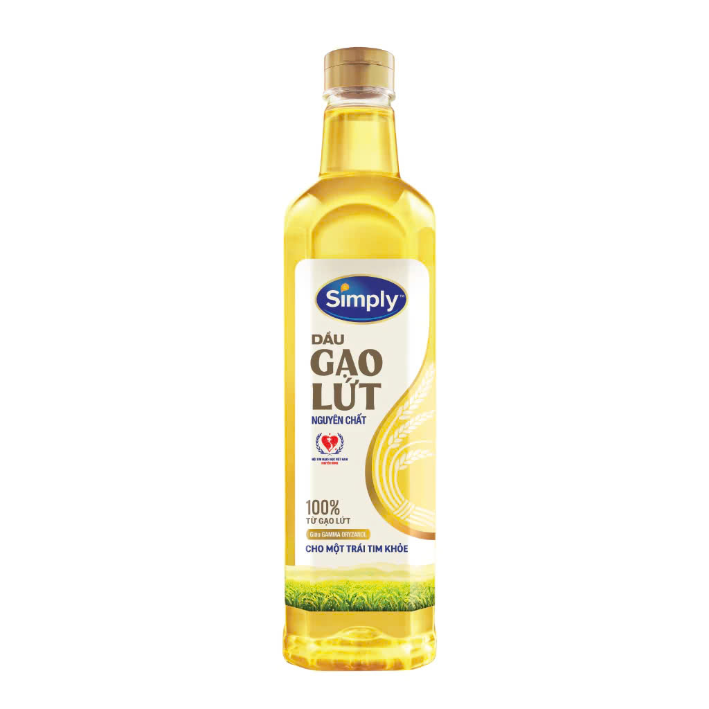 Dầu gạo lứt Simply 1L nguyên chất