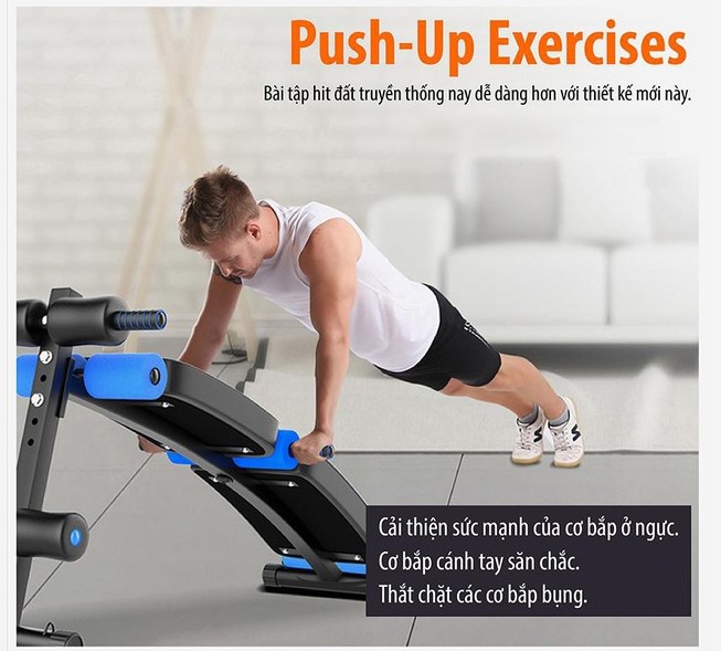 Ghế Tập Bụng Cong Muse Màu Có Chốt Gập BG SU-118