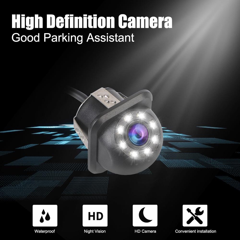 Camera chiếu hậu mini 170 độ góc rộng 8 bóng LED hỗ trợ đỗ xe ban đêm