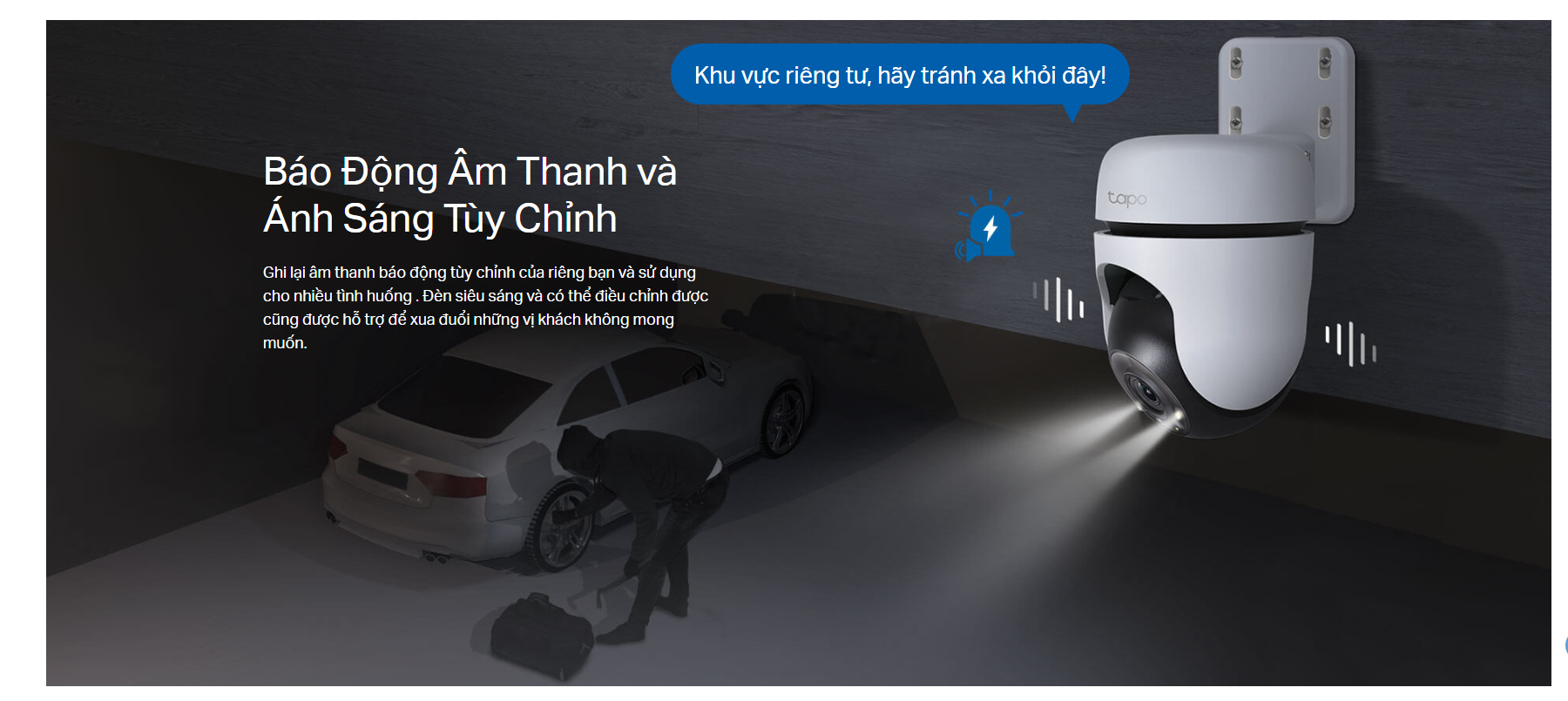 CAMERA WIFI NGOÀI TRỜI TAPO C510W 3MP - ĐÈN TRỢ SÁNG MÀU ĐÊM, ĐÀM THOẠI, THEO DÕI CHUYỂN ĐỘNG, CẢNH BÁO ĐÈN VÀ CÒI