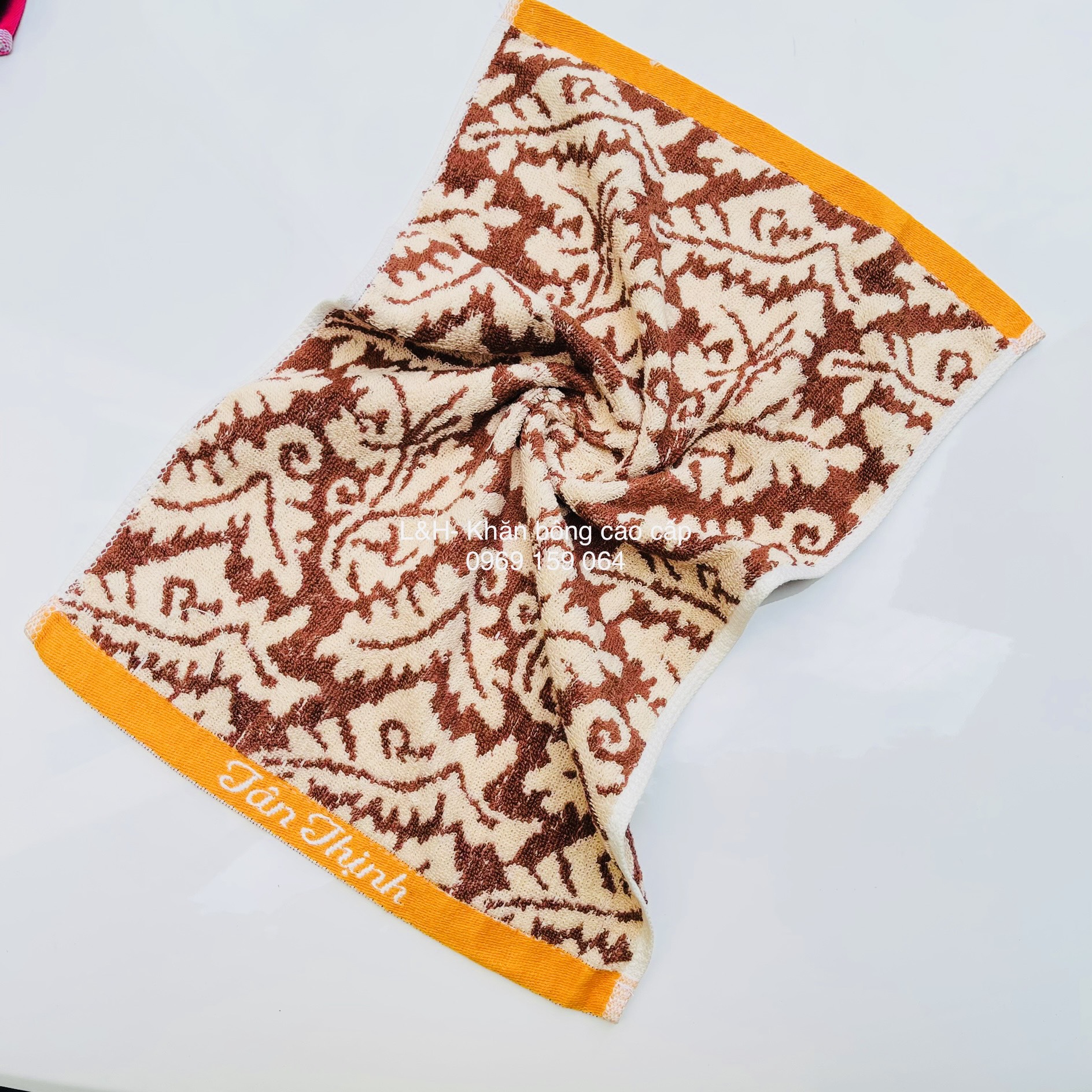 Khăn mặt lá me Tân Thịnh, kt 30x50cm
