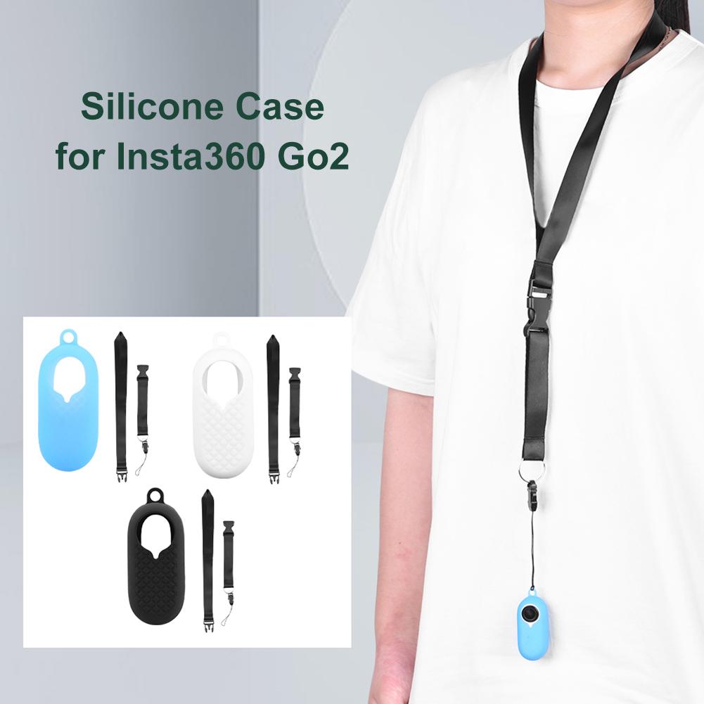 Vỏ Bảo Vệ Tay Bảo Vệ Phụ Kiện Máy Ảnh Silicone Cho Insta360 GO 2 Camera Vỏ Chống Nước Chống Bụi