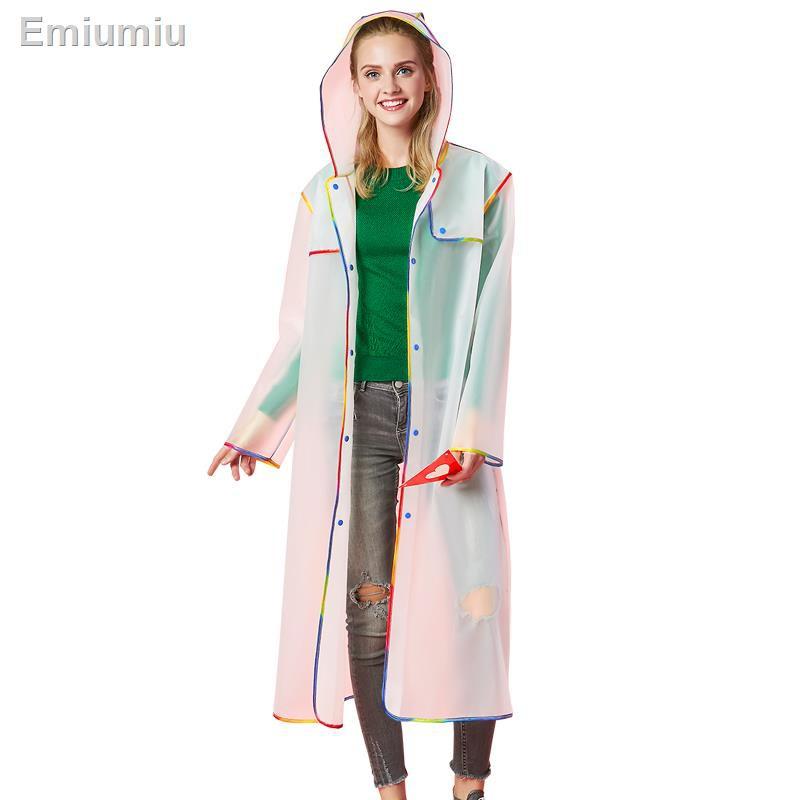 ❈♤❂Nhẹ và thời trang áo mưa du lịch dài áo khoác poncho trong suốt chống mưa bão