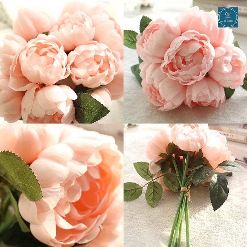 Bó 6 cành hoa mẫu đơn búp 27cm đẹp mềm mại sang trọng