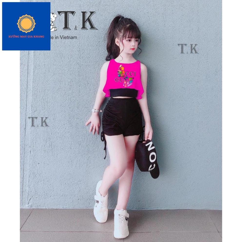 Thời trang trẻ em - (Set 3) Bộ sport body ôm, thời trang, sành điệu in GC cho bé gái - GiaKhang (220594)