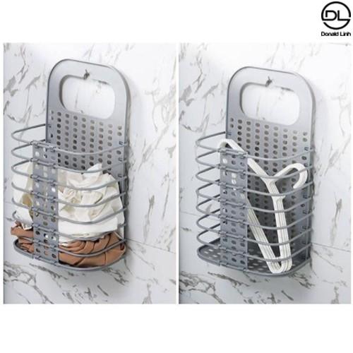 Giỏ đựng quần áo gấp gọn thông minh, Quần Áo Bẩn Kế Máy Giặt Gấp Gọn Treo Tường Tiện Lợi