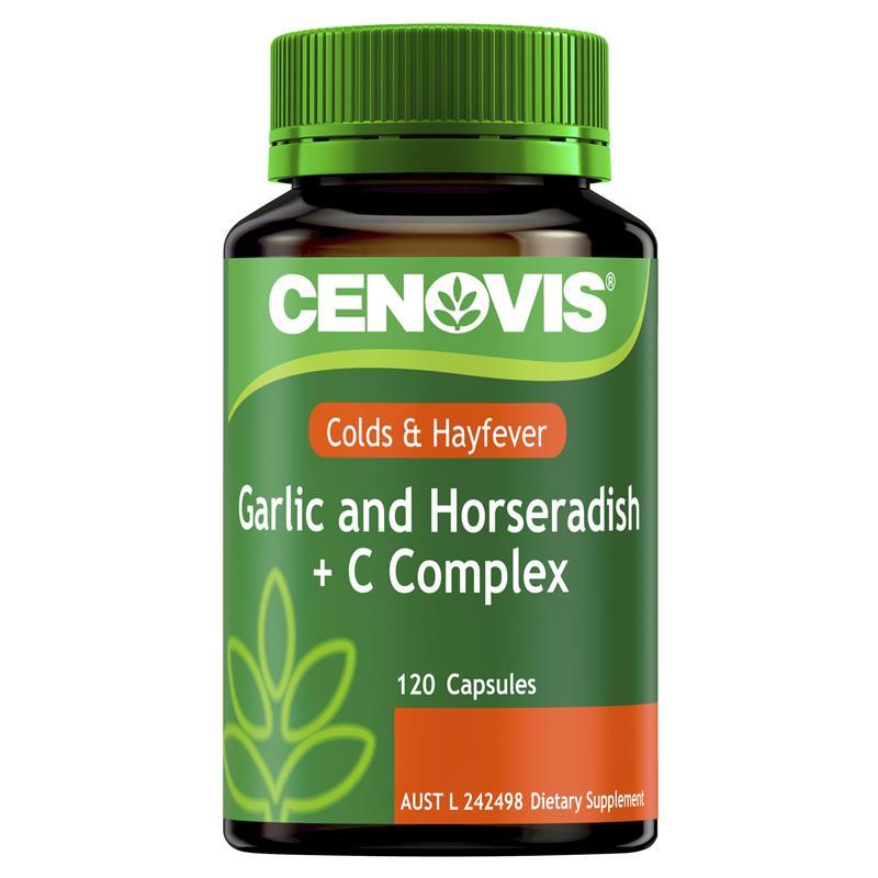 Cenovis Garlic and Horseradish + C Complex 120 Capsules