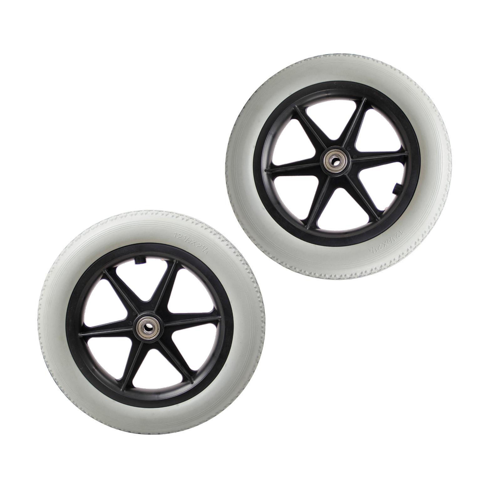 2x 12inch Wheelchair Replacement Rear Wheel for Wheelchairs Accessories