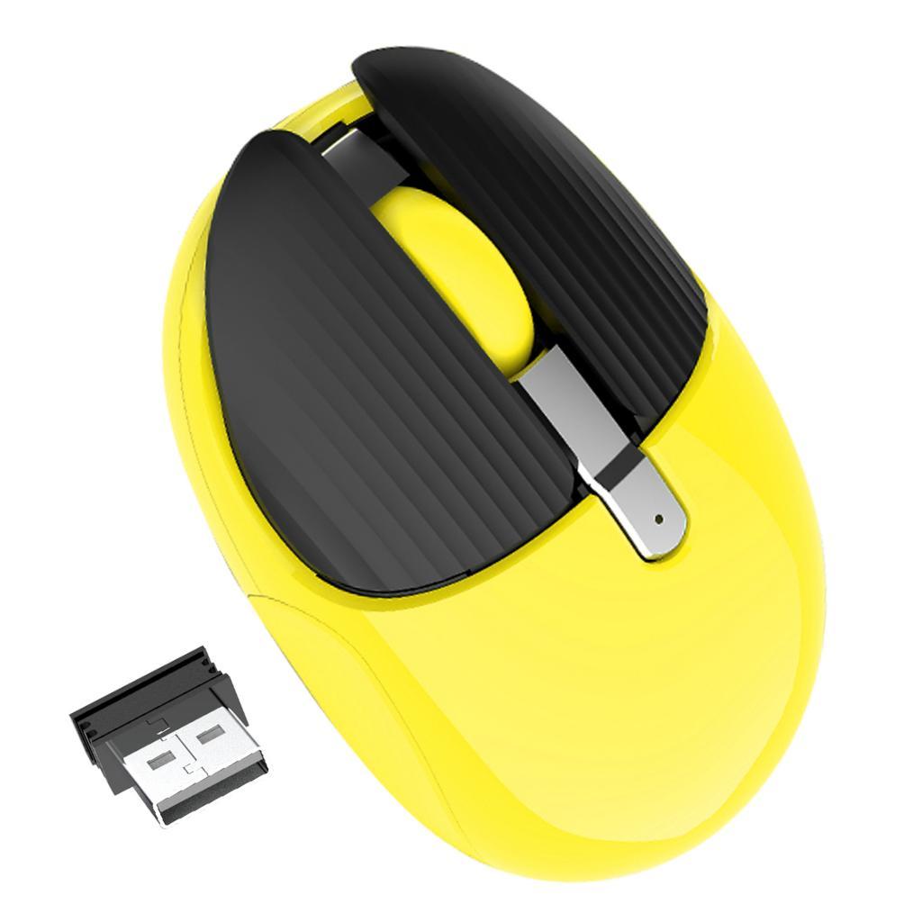 2.4G Wireless Mouse 1600DPI USB Receiver For Computer Yellow 2.4G Wireless