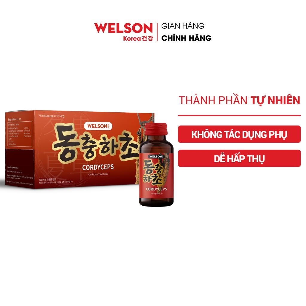 [H&B GIFTS] Nước uống Đông Trùng Hạ Thảo Welson Cordyceps 2 chai x 75ml