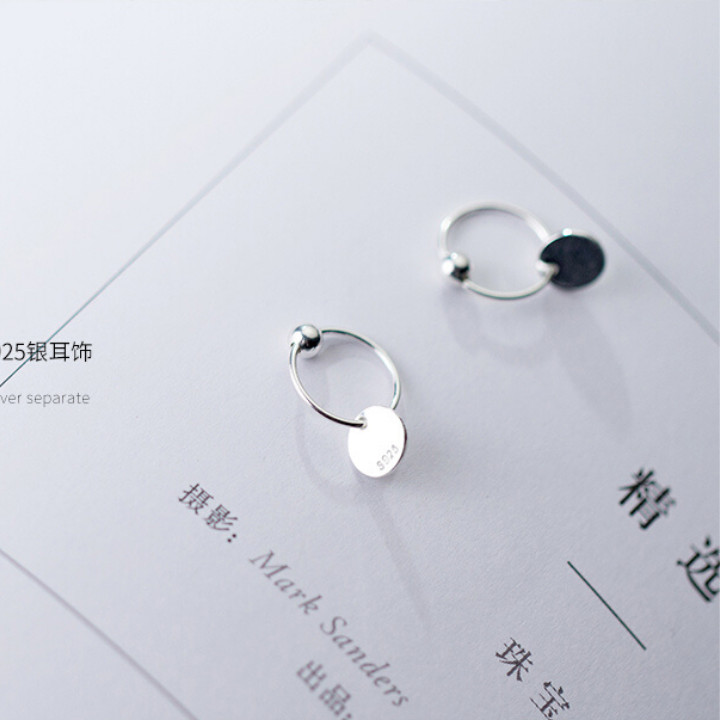 Khuyên tai bạc đẹp - Bông tai Bạc Nữ 925 Nấm trắng dễ thương